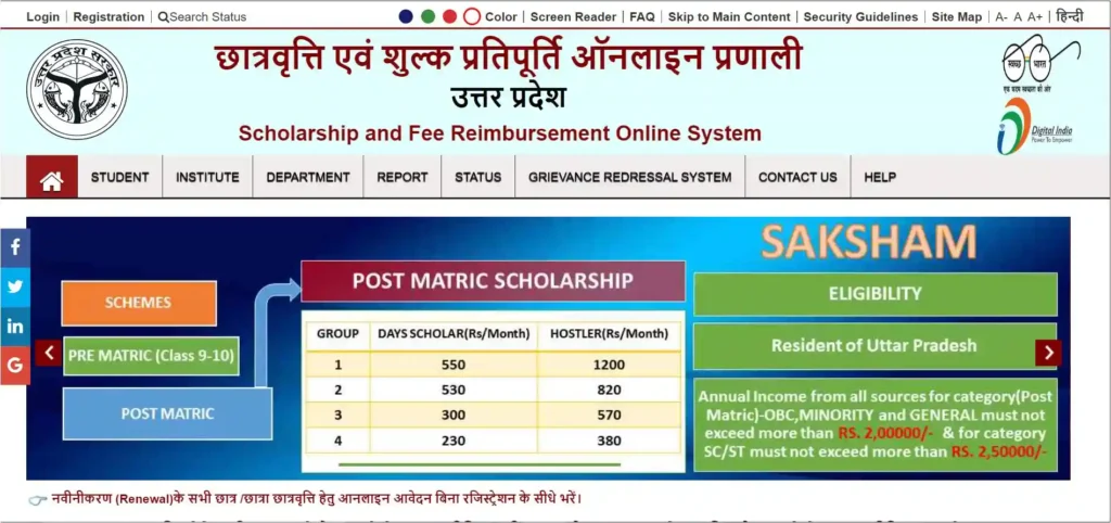 UP Scholarship 2023-24 Status