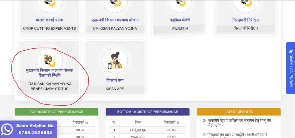 cm kisan beneficiary status mp